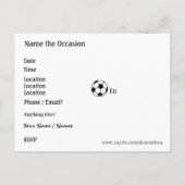 Voetbal Party! door SRF Uitnodiging Briefkaart (Achterkant)