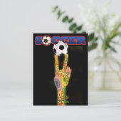 Voetbal Party! door SRF Uitnodiging Briefkaart (Staand voorkant)