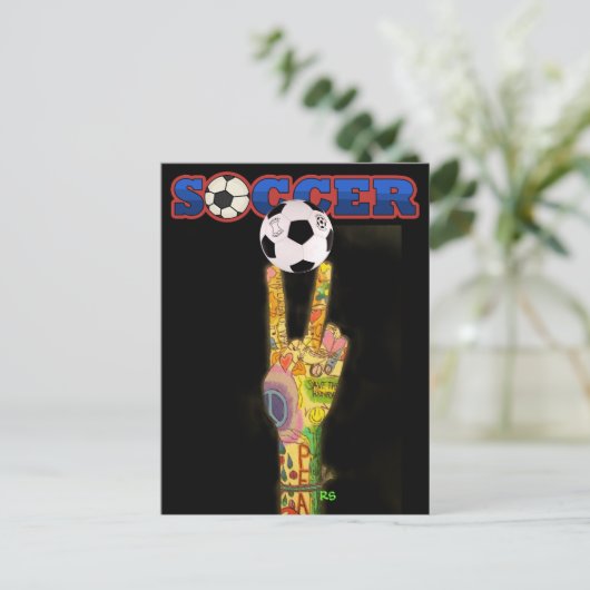 Voetbal Party! door SRF Uitnodiging Briefkaart (Staand voorkant)