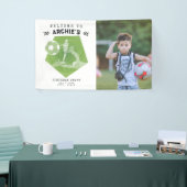 Voetbal Party Game Dag Pitch Verjaardag Foto Welko Spandoek (Beurs)