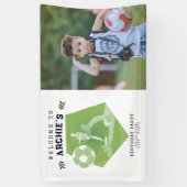 Voetbal Party Game Dag Pitch Verjaardag Foto Welko Spandoek (Verticaal)