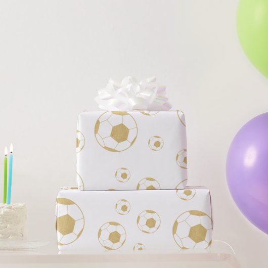 Voetbal Party Kinder gouden verjaardag Cadeaupapier (Feestgeschenken)