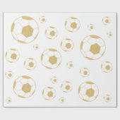 Voetbal Party Kinder gouden verjaardag Cadeaupapier (Vlak)