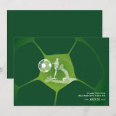 Voetbal Party Sport Game Dag Pitch Alle Leeftijd V Bedankkaart (Voorkant / Achterkant)