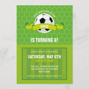 Voetbal Party Uitnodiging