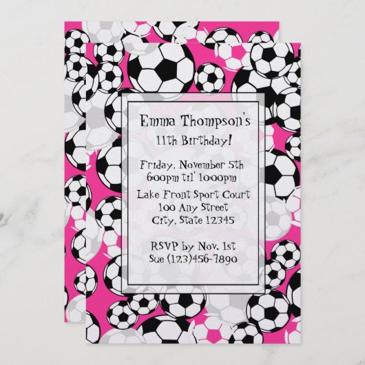 Voetbal Party Uitnodiging (Voorkant / Achterkant)