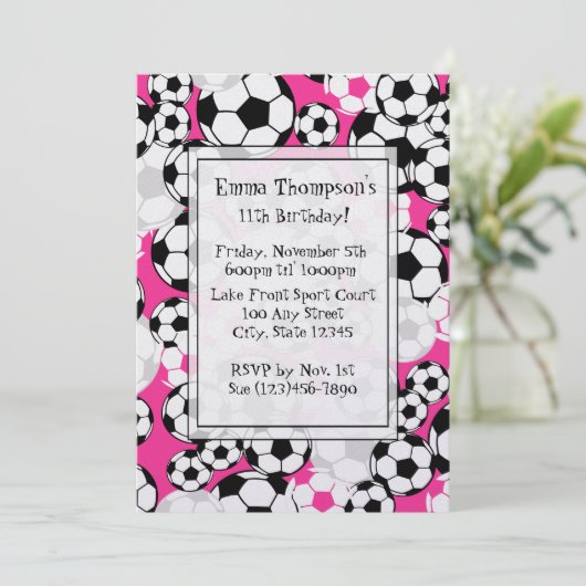 Voetbal Party Uitnodiging (Staand voorkant)