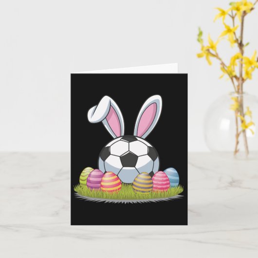 Voetbal Pasen Kaart (Gele Bloem)