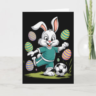 Voetbal Pasen Shirt Jongens Kinderen Paashaas Voet Kaart