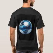 Voetbal Passie Blauwe Voetbal T-shirts (Achterkant)
