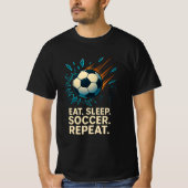 "Voetbal Passion T-shirt – Game On, elke dag" (Voorkant)