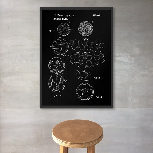 Voetbal Patent Art Poster