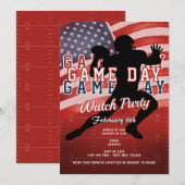 Voetbal Patriottisch Rood Sportwedstrijd Kijkfeest Kaart (Voorkant / Achterkant)