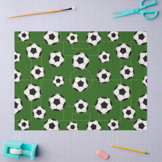 Voetbal patroon, afgesneden papier voor partijweef (Craft)
