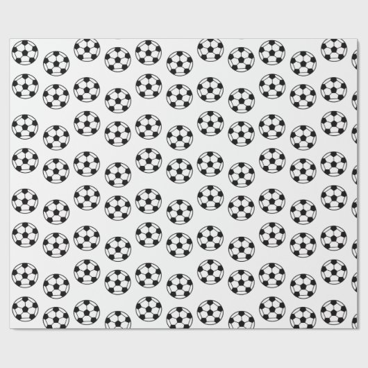 Voetbal Patroon Cadeaupapier (Vlak)