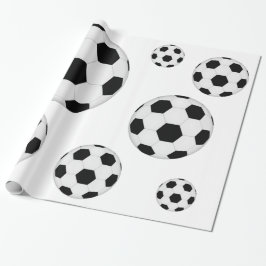 Voetbal patroon cadeaupapier