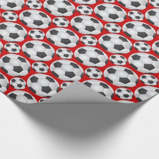 Voetbal Patroon Cadeaupapier (Hoek)