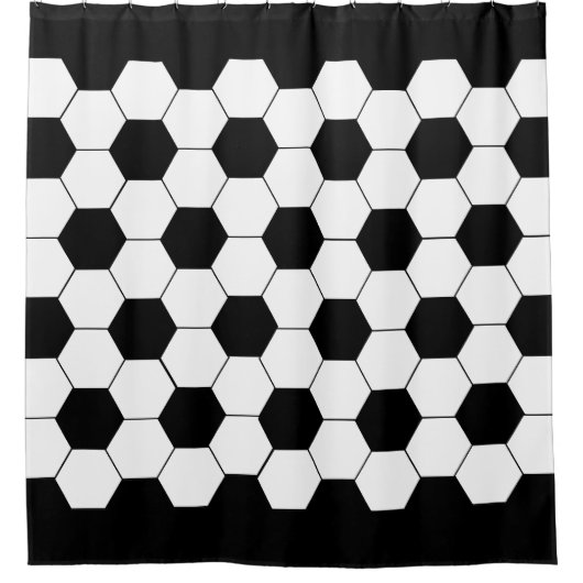 Voetbal Patroon Douchegordijn (Voorkant)