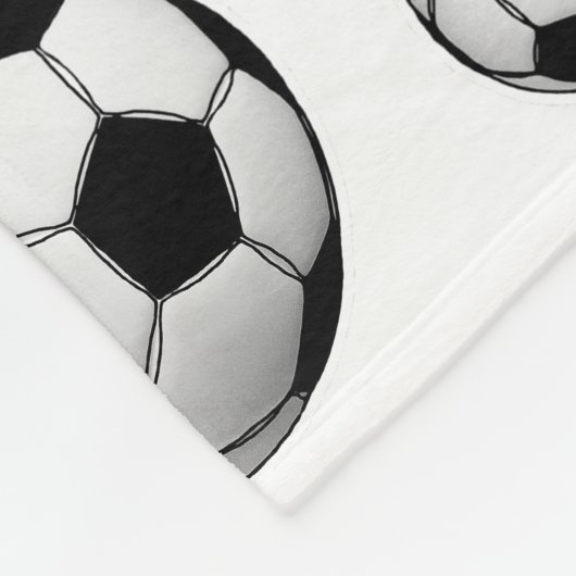 voetbal Patroon Fleece Deken (Hoek)