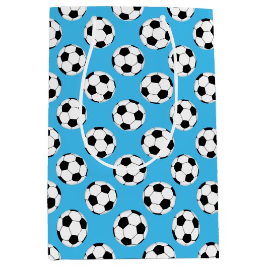 Voetbal Patroon Medium Cadeauzakje (Voorkant)