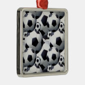 voetbal Patroon Metalen Ornament (Rechts)
