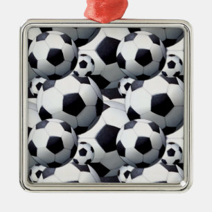 voetbal Patroon Metalen Ornament