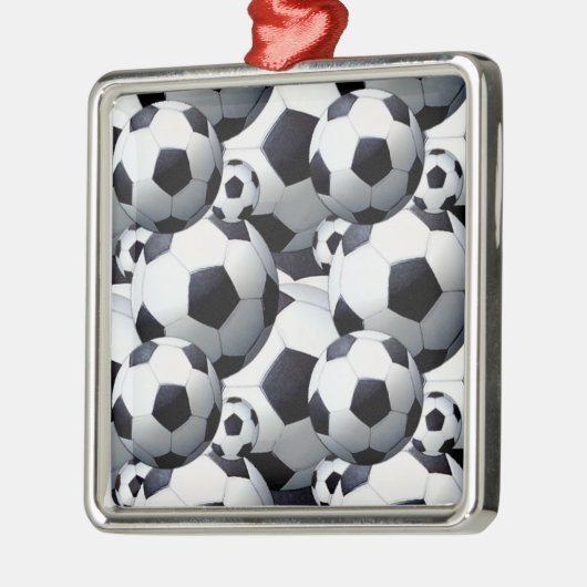 voetbal Patroon Metalen Ornament (Links)