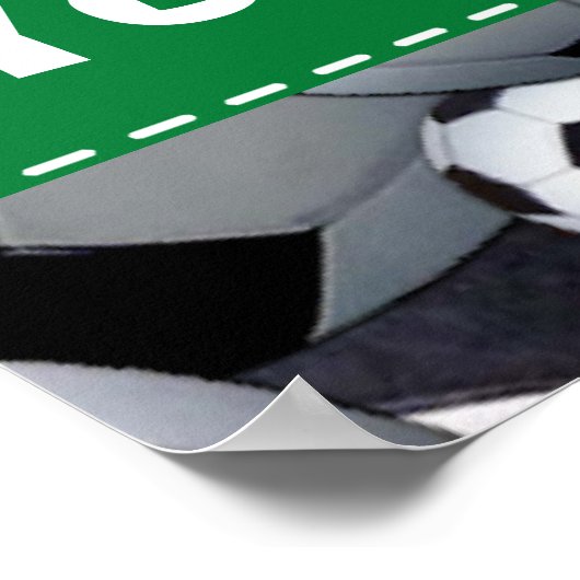 Voetbal Patroon Poster (Hoek)