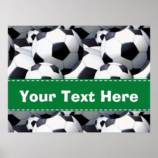 Voetbal Patroon Poster (Voorkant)