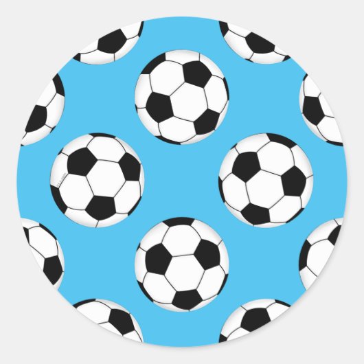 Voetbal Patroon Ronde Sticker (Voorkant)