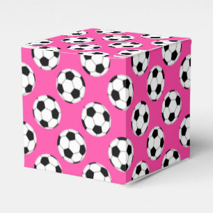 Voetbal Patroon roze Bedankdoosjes