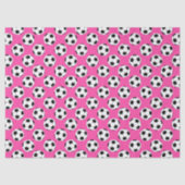 Voetbal Patroon roze Tissuepapier (Voorkant)