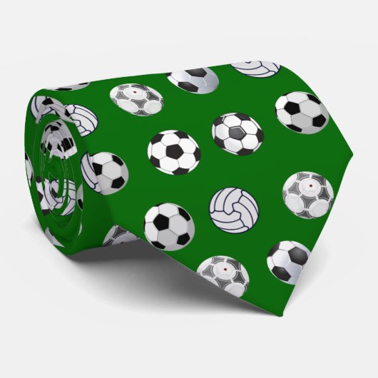 Voetbal patroon stropdas (Opgerold)