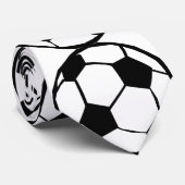 Voetbal patroon stropdas (Opgerold)