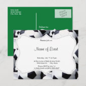 voetbal Patroon Uitnodiging Briefkaart (Voorkant / Achterkant)