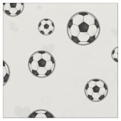 voetbal Patroon zwart-wit Stof (Close Up)