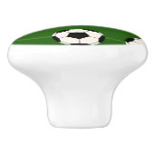 Voetbal-patroondeuroptrek Keramische Knop (Zijkant)