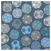 Voetbal Pattern Blues Stof (Swatch)