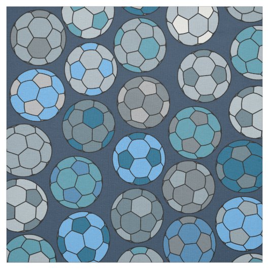Voetbal Pattern Blues Stof (Swatch)