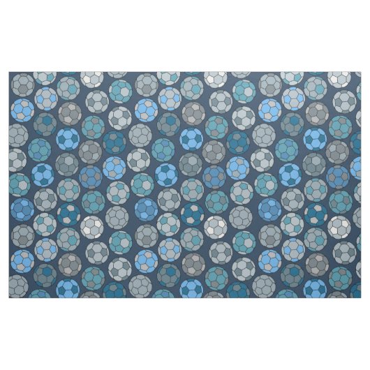 Voetbal Pattern Blues Stof (Fat Quarter)