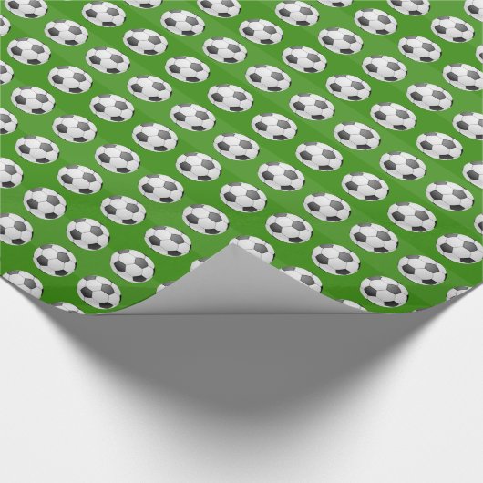 VOETBAL PATTERN CADEAUPAPIER (Hoek)