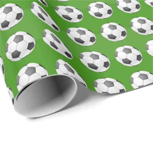 VOETBAL PATTERN CADEAUPAPIER (Rol Hoek)