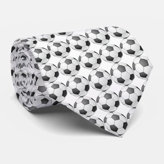VOETBAL PATTERN STROPDAS (Opgerold)