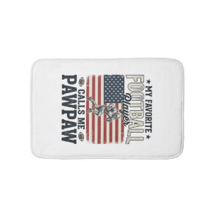Voetbal Pawpaw Vintage Amerikaanse Vlag Shirt Ontw Badmat