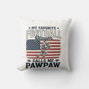 Voetbal Pawpaw Vintage Amerikaanse Vlag Shirt Ontw Kussen