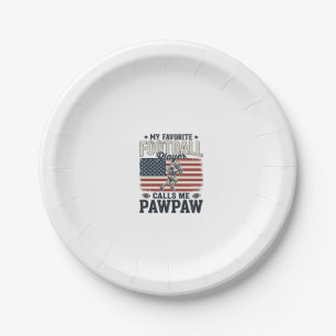 Voetbal Pawpaw Vintage Amerikaanse Vlag Shirt Ontw Papieren Bordje