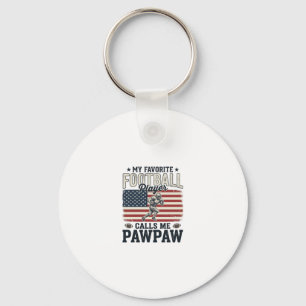 Voetbal Pawpaw Vintage Amerikaanse Vlag Shirt Ontw Sleutelhanger