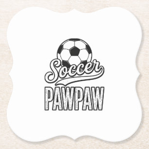 Voetbal Pawpaw Vintage Gravure Shirt Ontwerp_1 Kartonnen Onderzetters