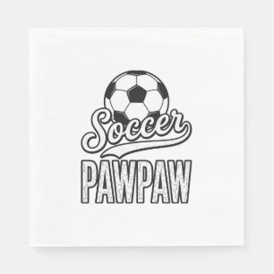 Voetbal Pawpaw Vintage Gravure Shirt Ontwerp_1 Servet