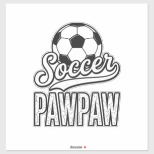 Voetbal Pawpaw Vintage Gravure Shirt Ontwerp_1 Sticker